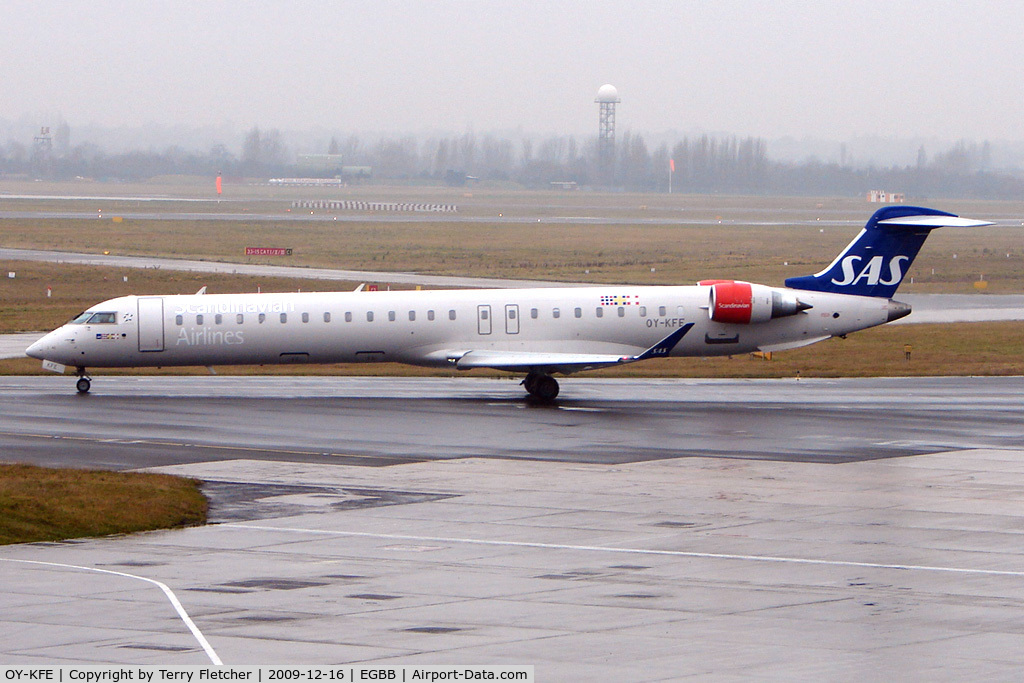 OY-KFE, 2009 Bombardier CRJ-900ER (CL-600-2D24) C/N 15224, SAS CRJ900ER at BHX