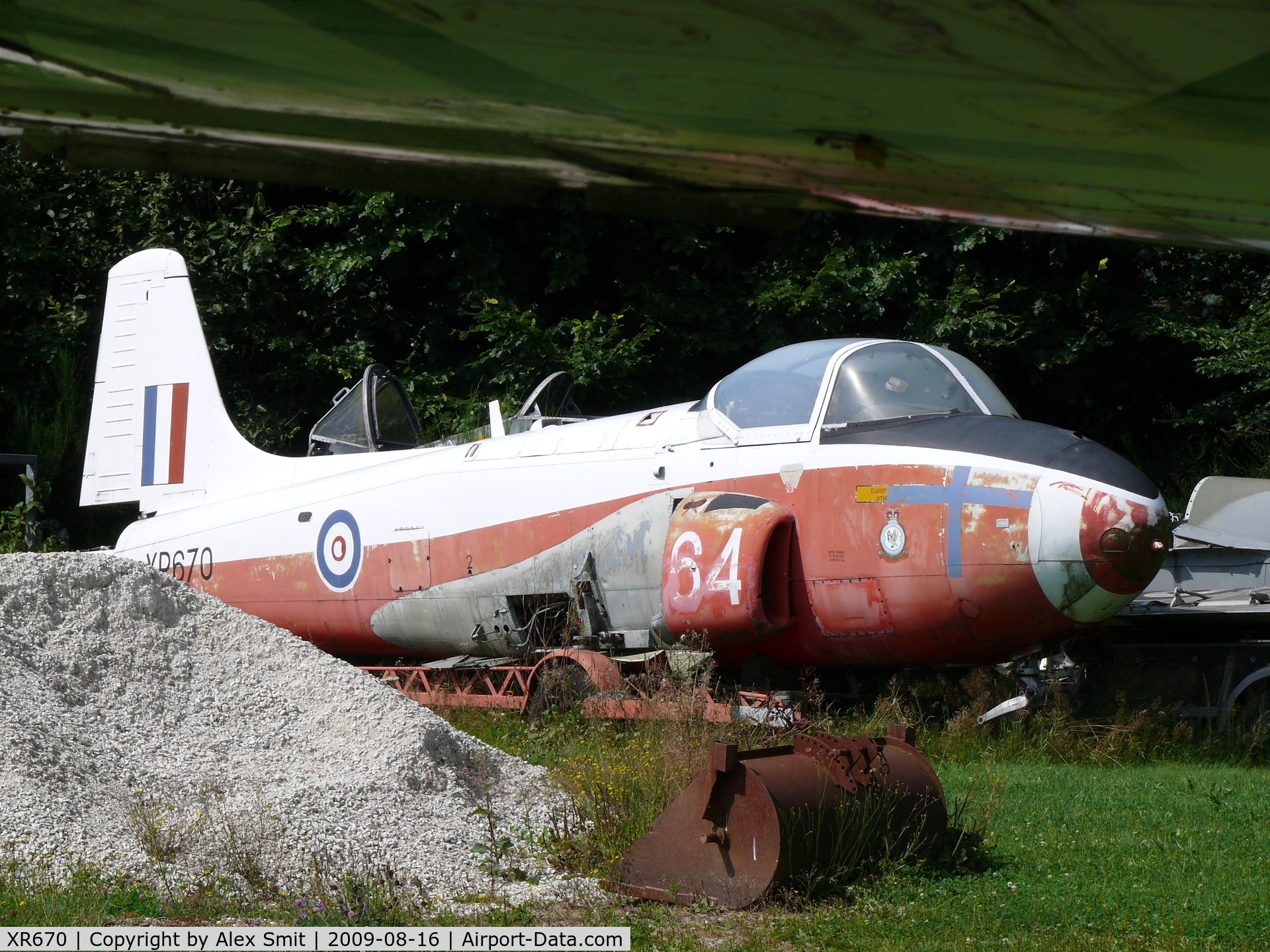 XR670, 1963 BAC 84 Jet Provost T.4 C/N PAC/W/19983, Hunting Jet Provost T4 XR670/64 Royal Air Force in the2 Hermerskeil Museum Flugausstellung Junior