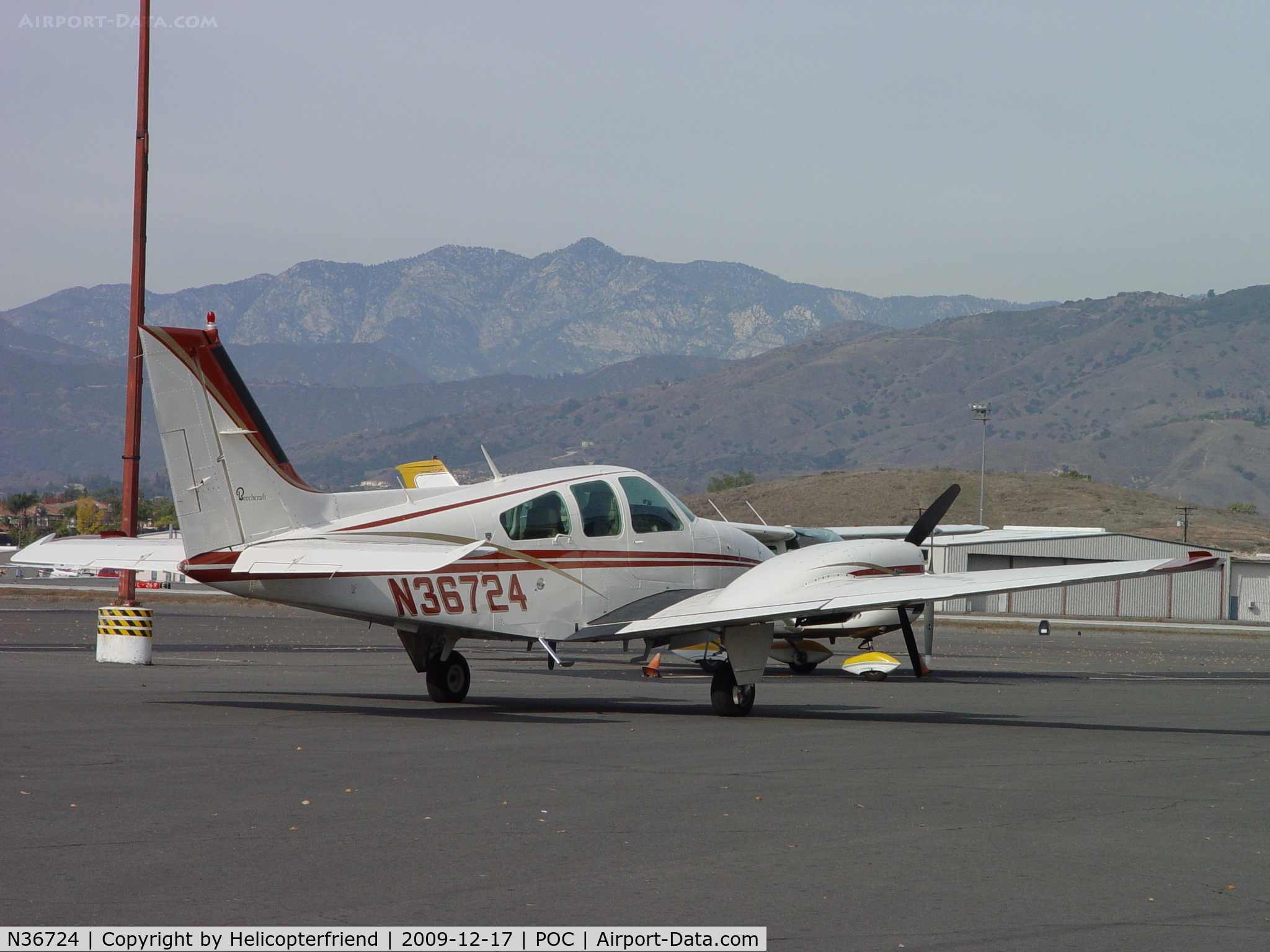 N36724, 1980 Beech 95-B55 (T42A) Baron C/N TC-2333, Parked by NAI Aircraft Services