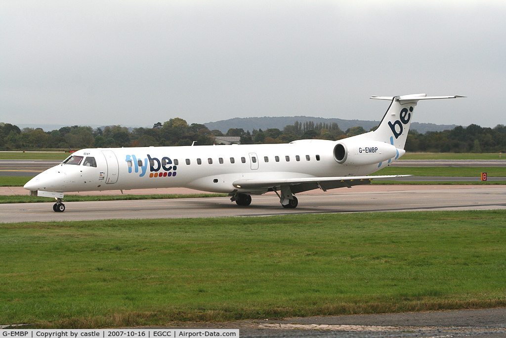 G-EMBP, 2000 Embraer EMB-145EU (ERJ-145EU) C/N 145300, seen @ Manchester