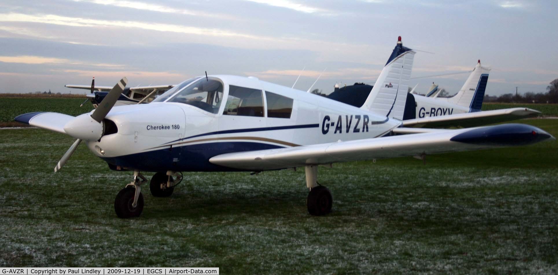 G-AVZR, 1967 Piper PA-28-180 Cherokee C C/N 28-4114, Seen near dusk