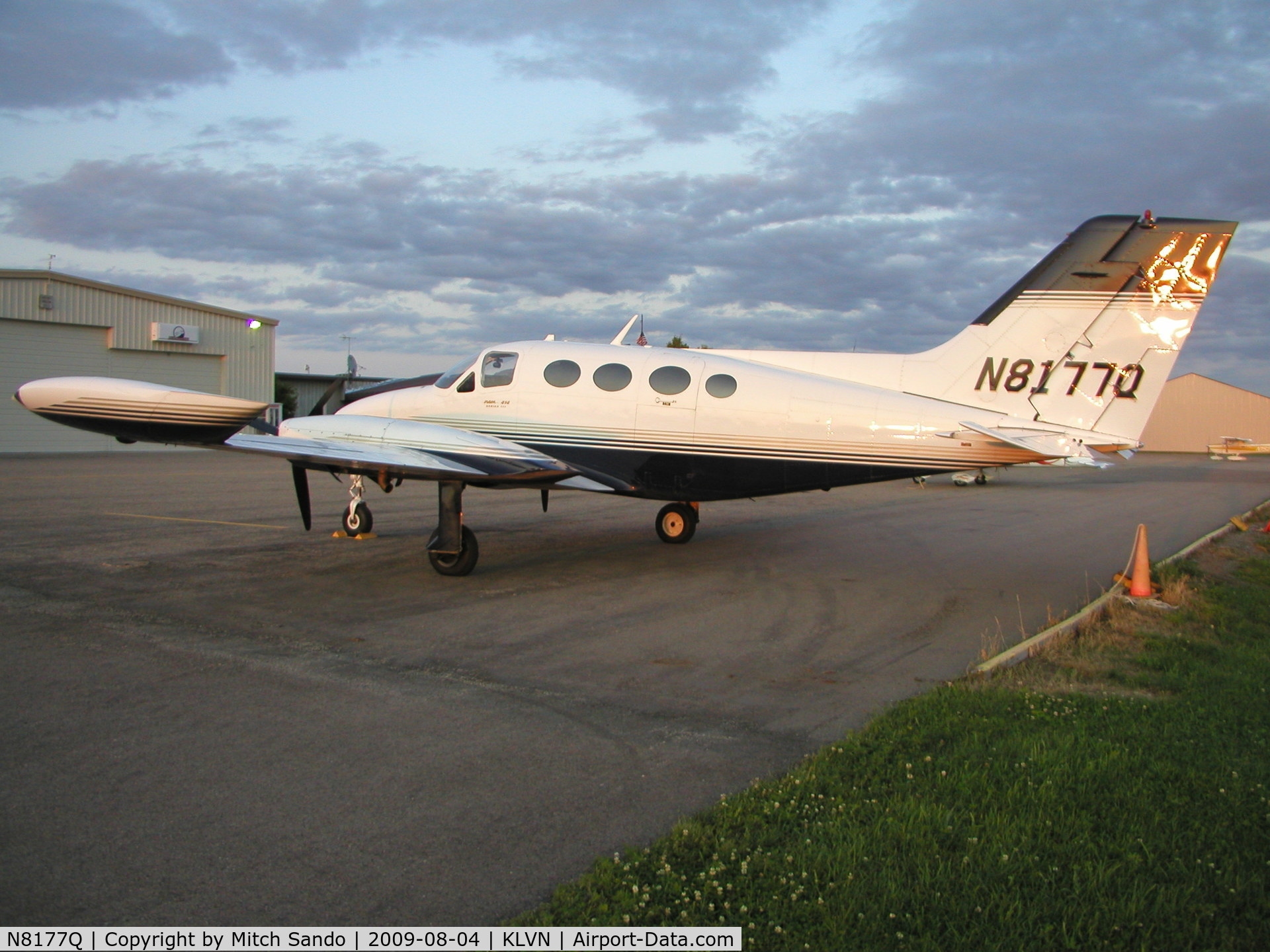 N8177Q, 1970 Cessna 414 Chancellor C/N 414-0077, Parked on the ramp at Airlake.