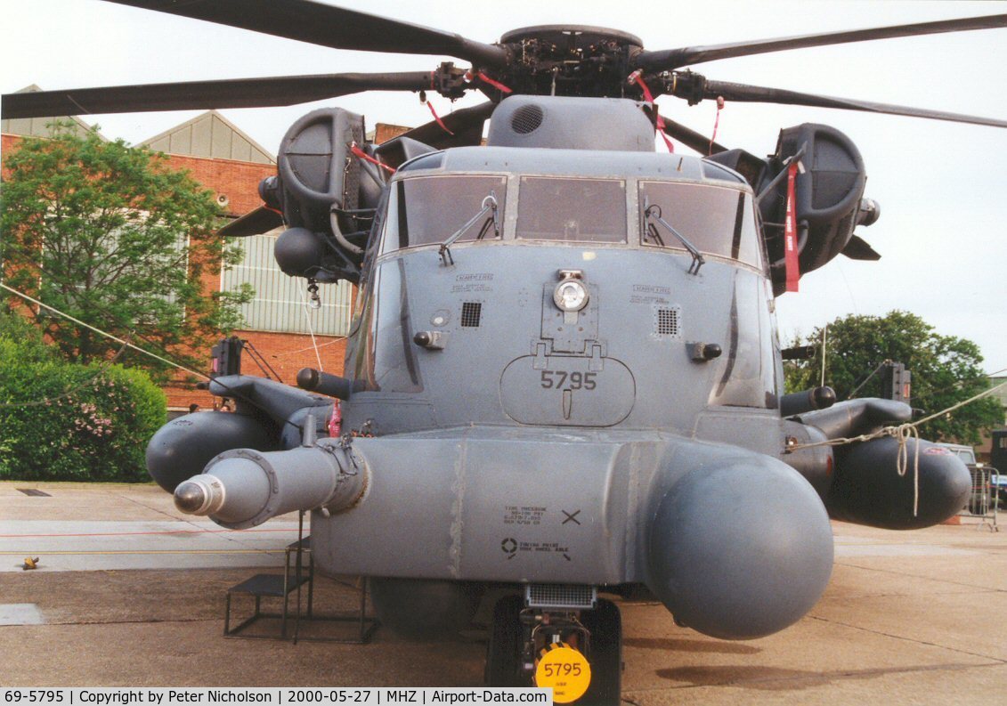 69-5795, 1969 Sikorsky MH-53J Pave Low III C/N 65-250, Another view of the MH-53M Pave Low III in the static park at the Mildenhall Air Fete of 2000.