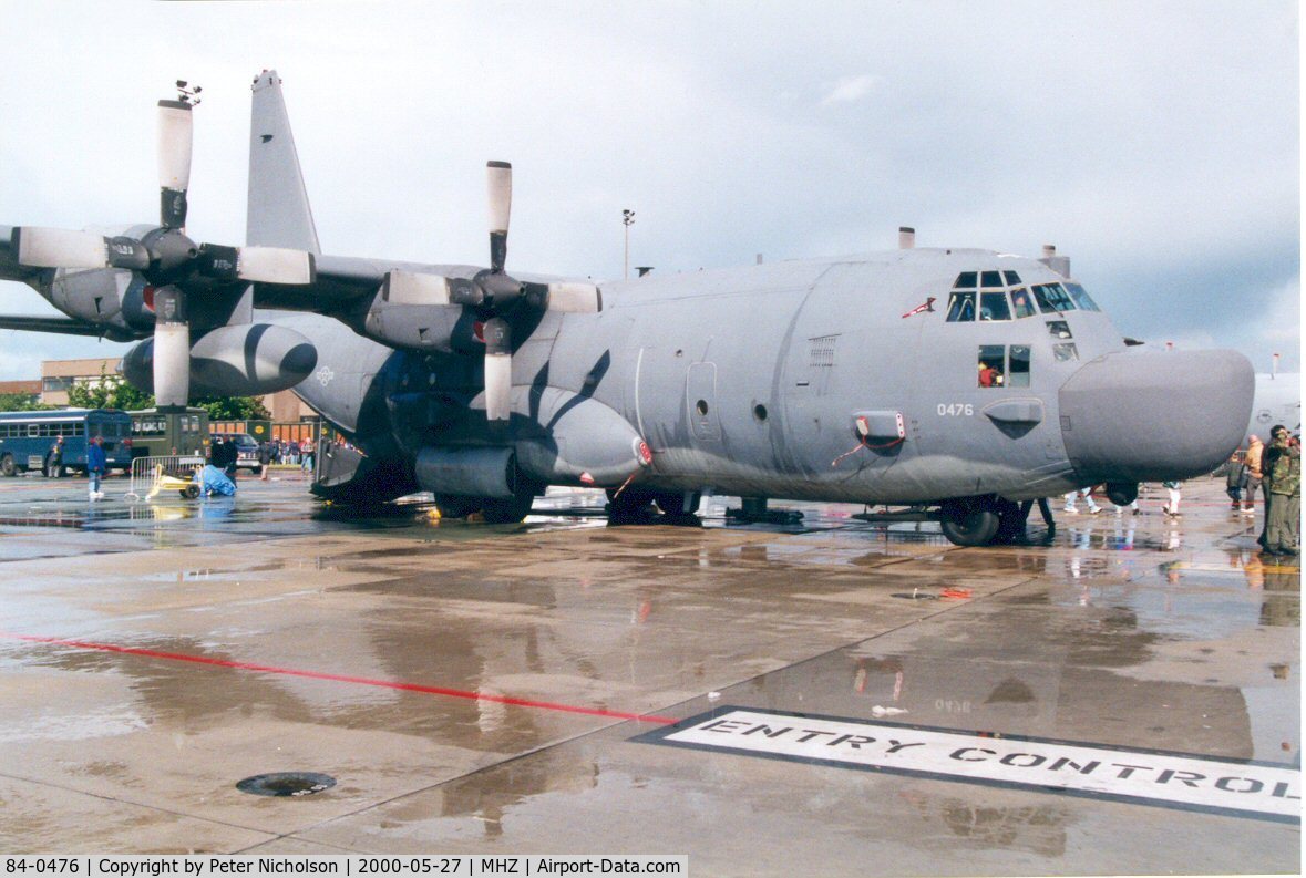 84-0476, 1984 Lockheed MC-130H Combat Talon II C/N 382-5042, Combat Talon II Hercules of 7th Special Operations Squadron on display at the Mildenhall Air Fete of 2000.