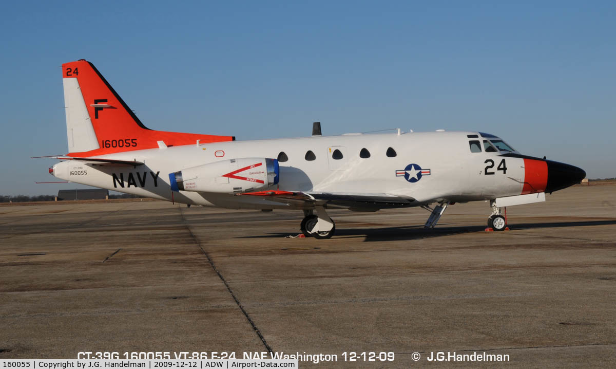 160055, North American Rockwell CT-39G Sabreliner C/N 306-106, at NAF Washington
