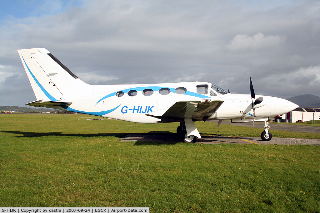 G-HIJK, 1977 Cessna 421C Golden Eagle C/N 421C-0218, seen @ Caernarfon