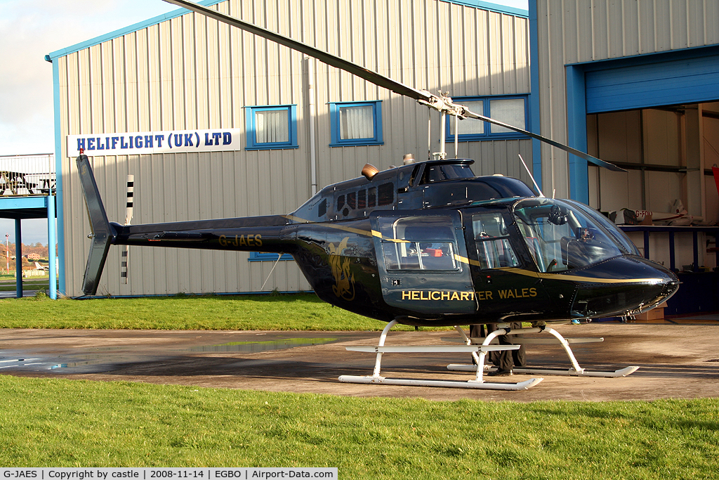 G-JAES, 1974 Bell 206B JetRanger III C/N 1513, seen @ Wolverhampton