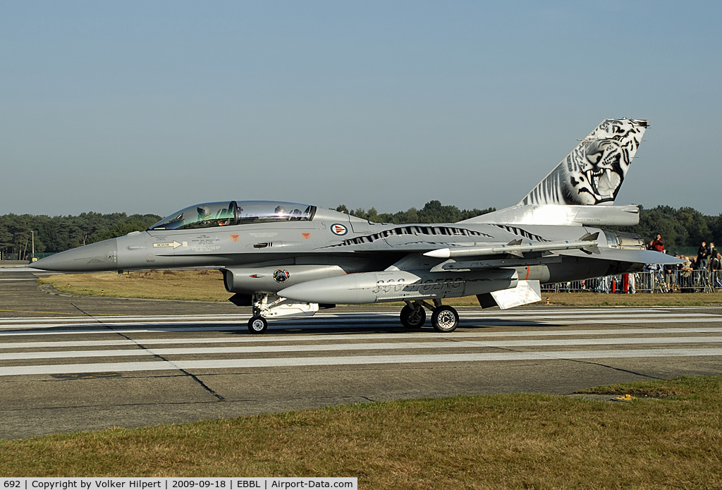 692, 1980 General Dynamics F-16BM Fighting Falcon C/N 6L-11, Tiger Meet