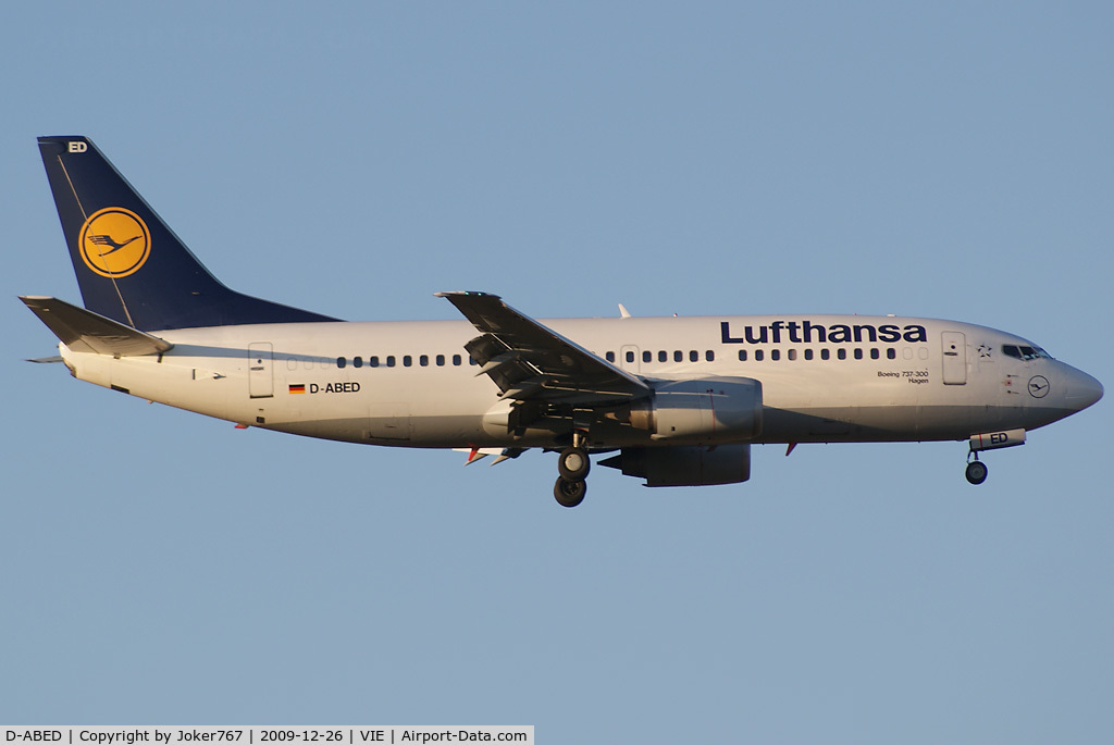 D-ABED, 1991 Boeing 737-330 C/N 25215, Lufthansa Boeing 737-330