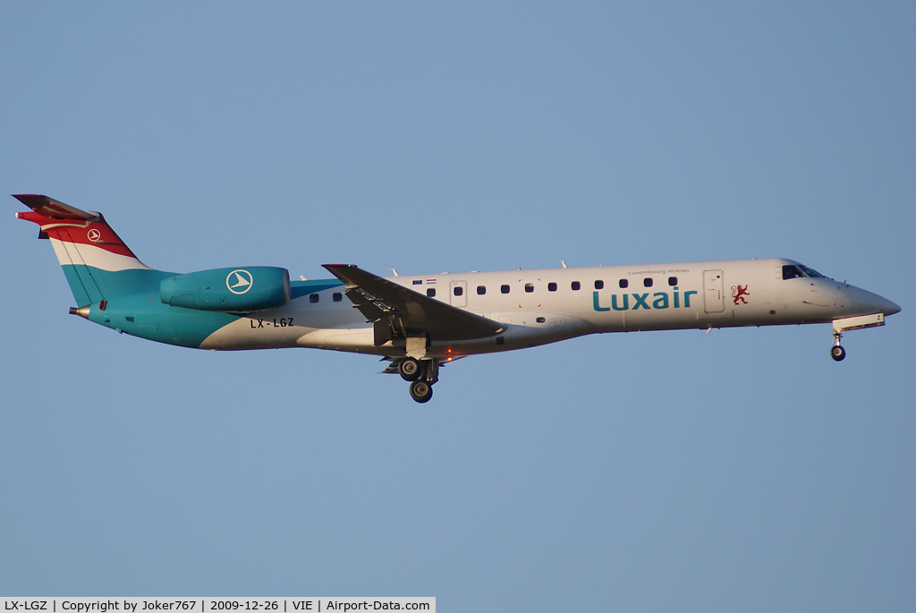 LX-LGZ, 2000 Embraer EMB-145LU (ERJ-145LU) C/N 145258, Luxair Embraer ERJ-135 Regional Jet