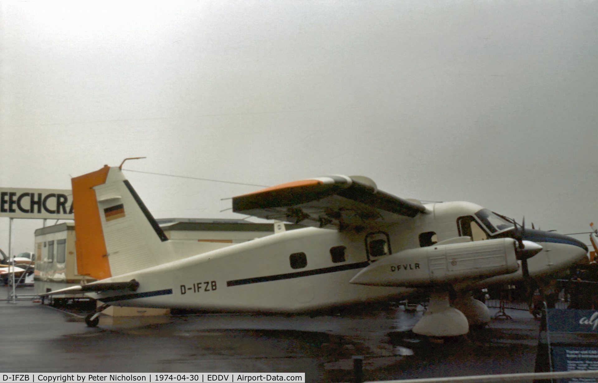 D-IFZB, 1974 Dornier Do-28D-1 Skyservant C/N 4037, This Skyservant on display at the 1974 Hannover Airshow later saw Luftwaffe service as 41+02 and 58+02.