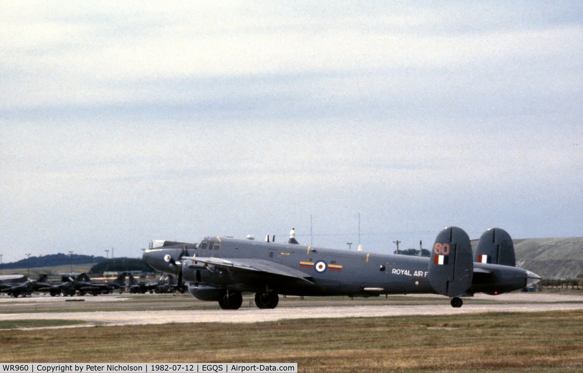 WR960, 1954 Avro 716 Shackleton AEW.2 C/N Not found WR960, Shackleton AEW.2 of 8 Squadron preparing for take-off at RAF Lossiemouth in the Summer of 1982.