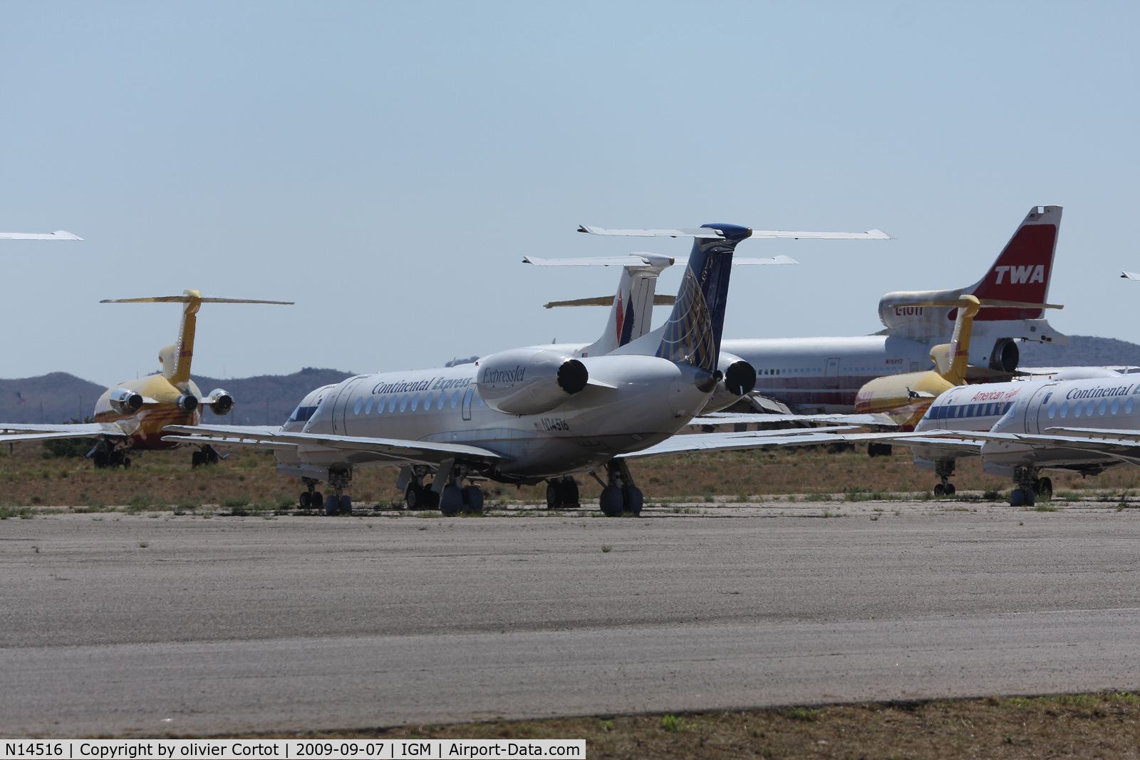 N14516, 2000 Embraer ERJ-135LR (EMB-135LR) C/N 145323, Already in storage at Kingman Airport...