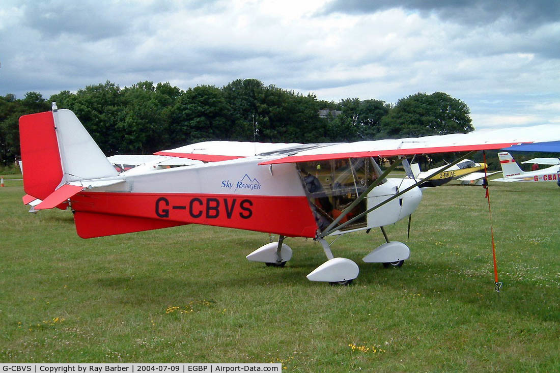 G-CBVS, 2003 Best Off Skyranger 912(2) C/N BMAA/HB/234, Best Off Skyranger 912-2 [BMAA/HB/234] Kemble~G 09/07/2004. Seen at the PFA Fly in 2004 Kemble UK.