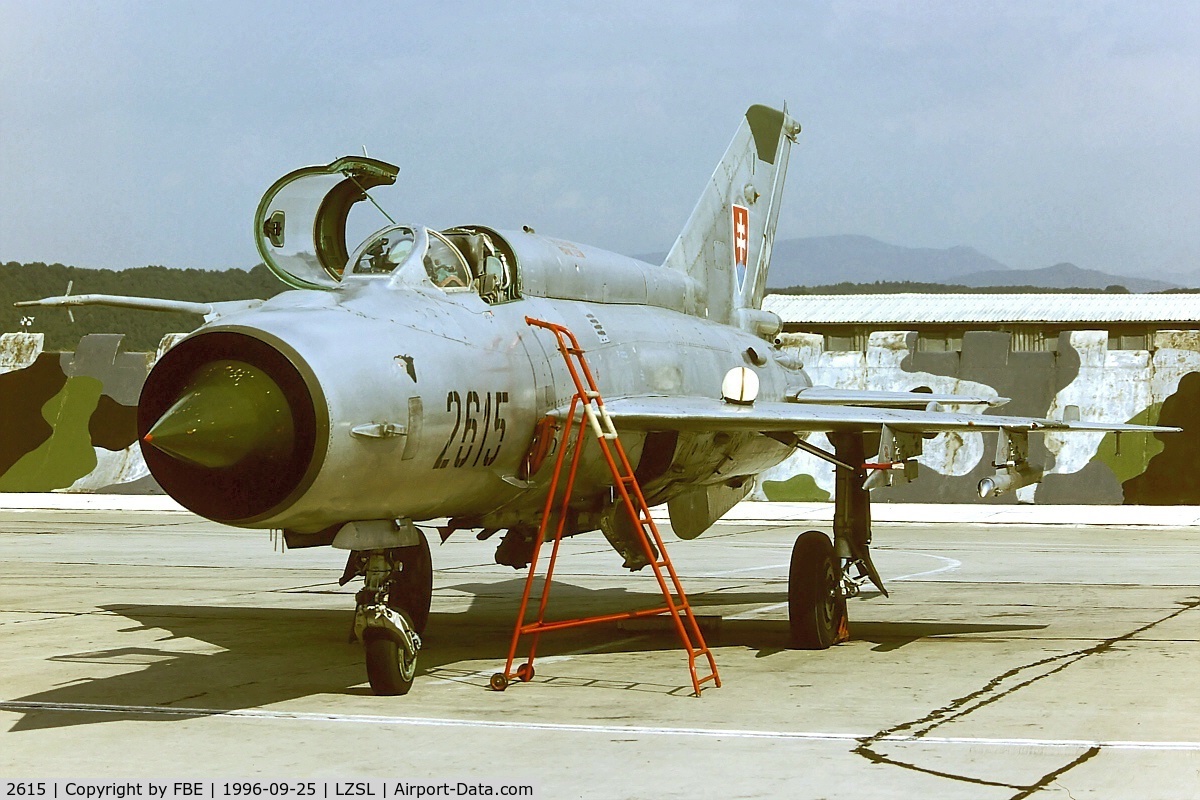 2615, Mikoyan-Gurevich MiG-21MF C/N 962615, Slovakia Air Force MiG21MF Sliac AB (KM25 Slidescan)
