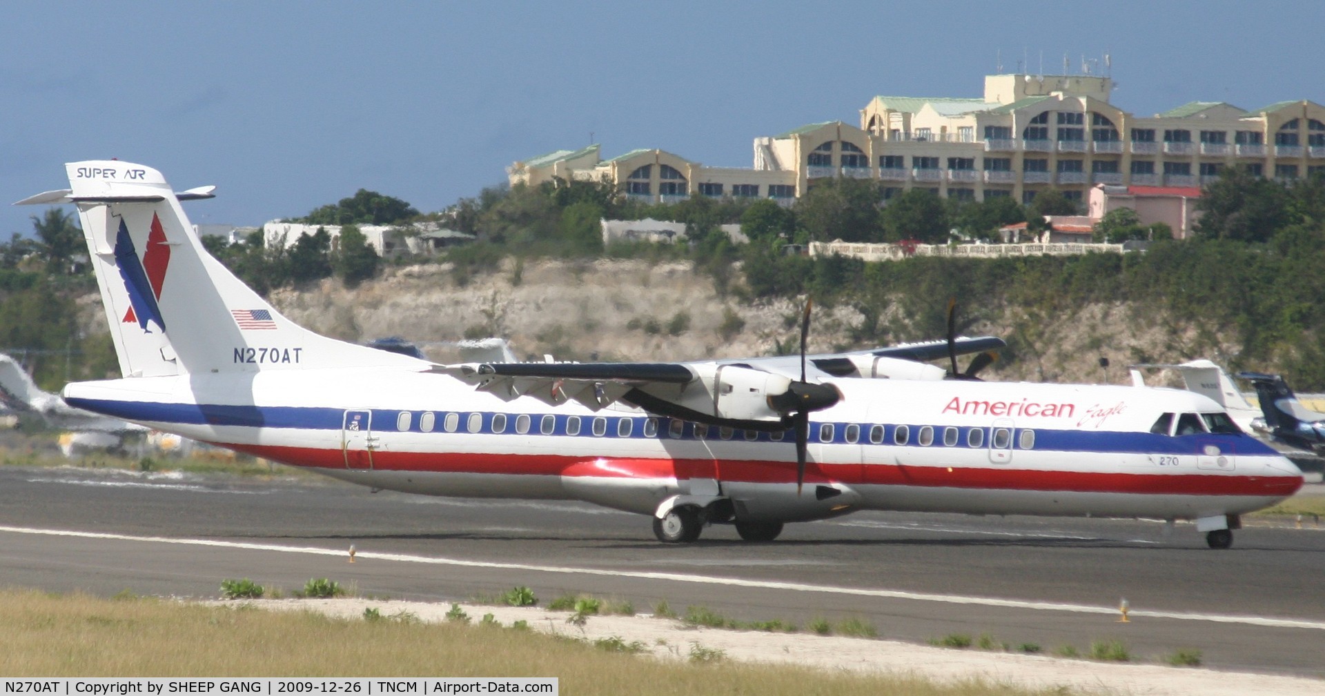 N270AT, 1991 ATR 72-212 C/N 270, American eagle N270AT just landed at tncm