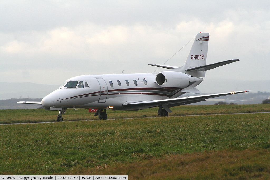 G-REDS, 2001 Cessna 560XL Citation Excel C/N 560-5167, seen @ Liverpool