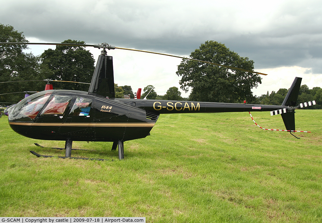 G-SCAM, 2004 Robinson R44 Raven II C/N 10329, seen @ Cholmondeley