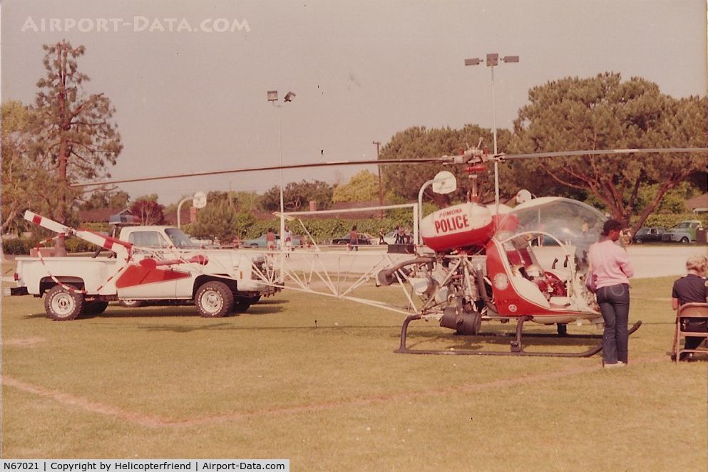 N67021, 1964 Bell 47G-3B-2A C/N 3000, Scanned from Pomona PD archives, one of the patrol helicopters