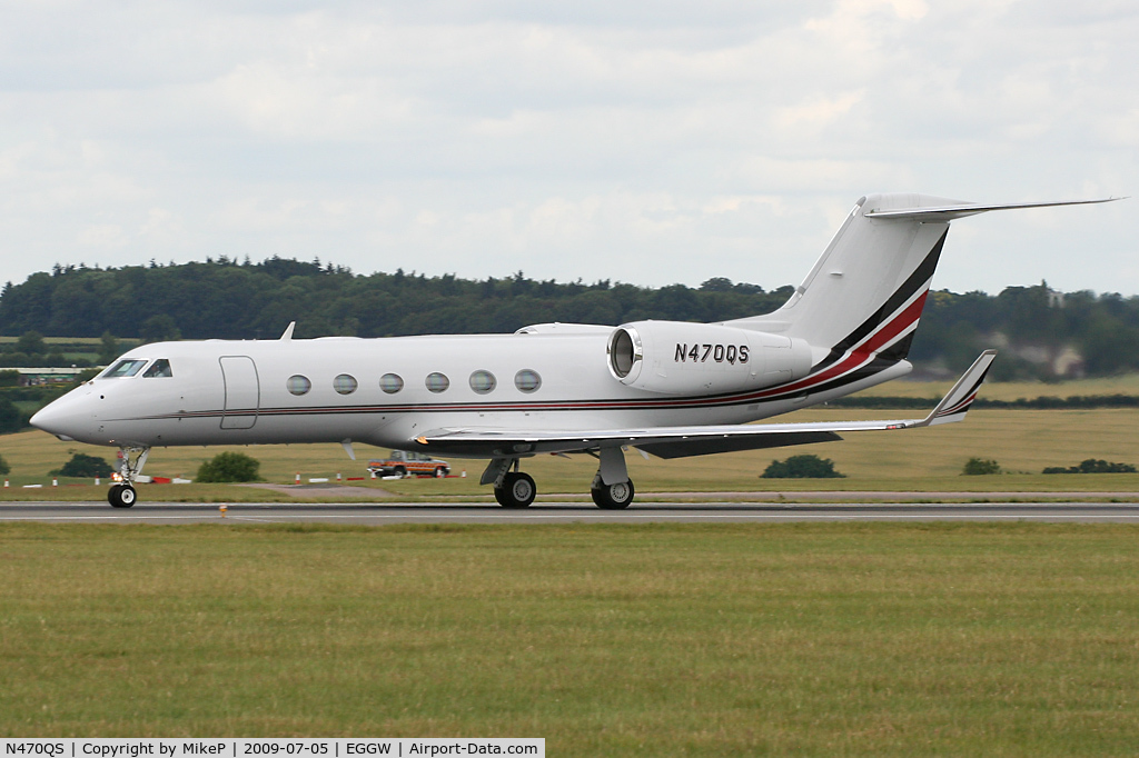 N470QS, 2007 Gulfstream Aerospace GIV-X (G450) C/N 4084, Departure roll down Runway 26.