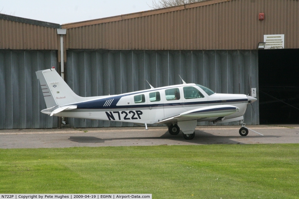 N722P, 1985 Beech A36 Bonanza 36 C/N E-2219, N722P Beech 36 at Sandown, Isle of Wight