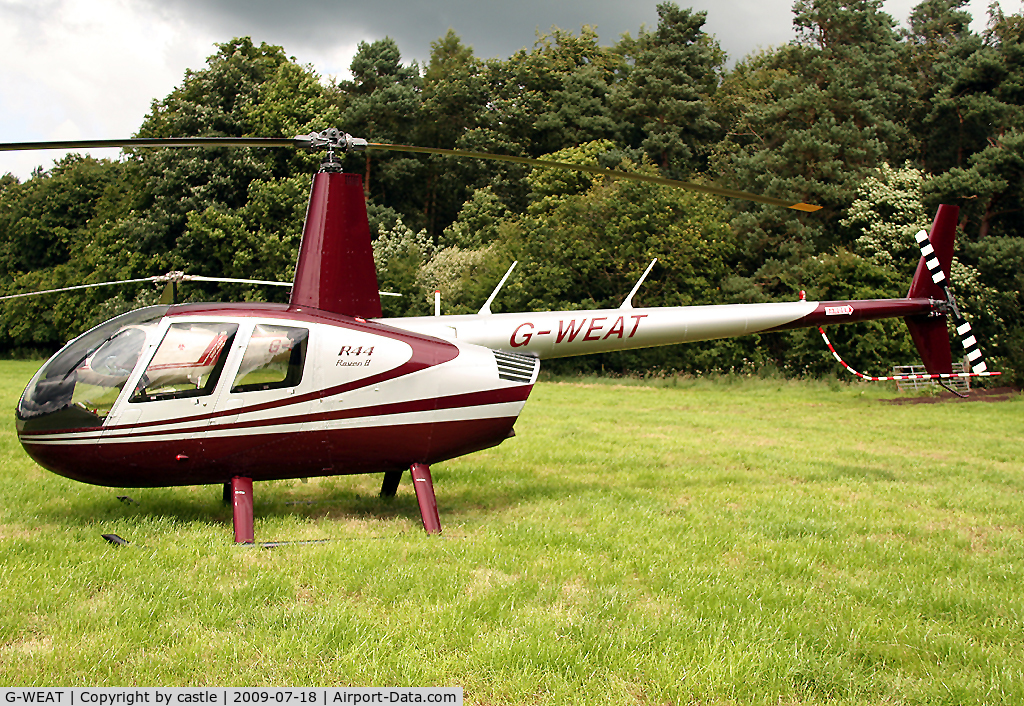 G-WEAT, 2009 Robinson R44 Raven II C/N 12722, seen @ Cholmondeley
