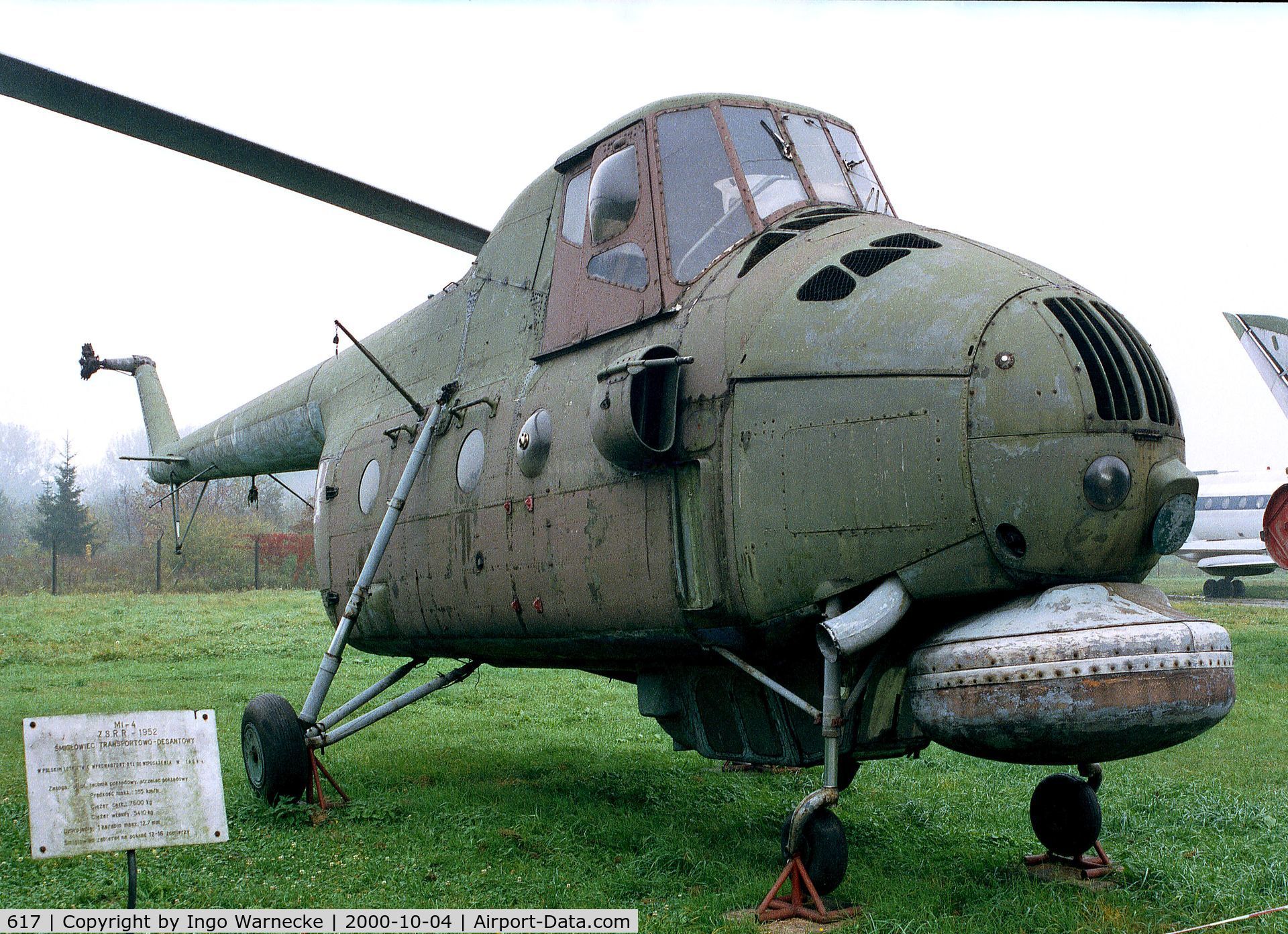 617, Mil Mi-4ME Hound C/N 06175, Mil Mi-4ME Hound ASW-helicopter of the polish naval aviation at the Muzeum Lotnictwa i Astronautyki, Krakow