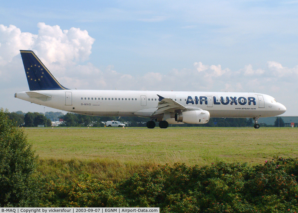 B-MAQ, 2003 Airbus A321-231 C/N 1926, Air Luxor