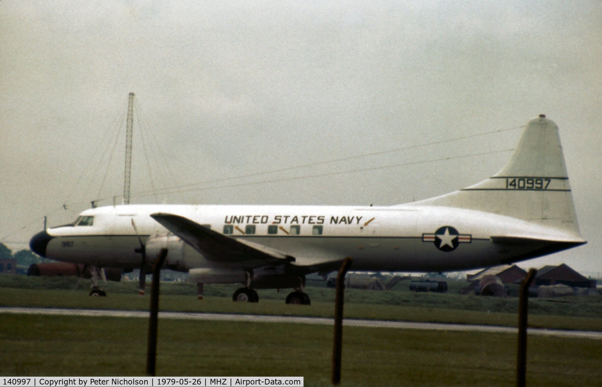 140997, 1955 Convair C-131F (R4Y-1) Samaritan C/N 280, C-131F Samaritan of Mildenhall's Naval Air Facility at the 1979 Mildenhall Air Fete.