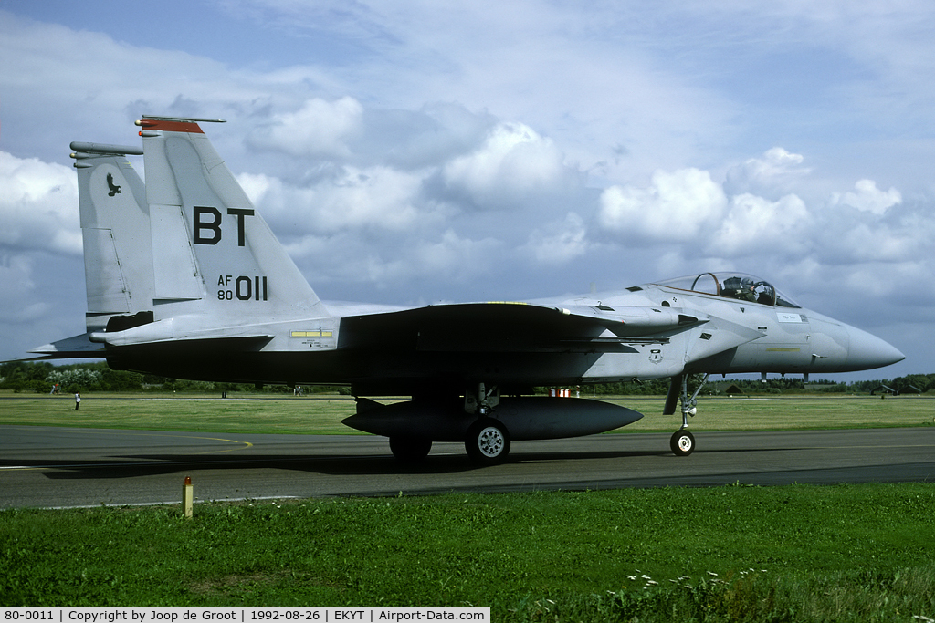 80-0011, 1980 McDonnell Douglas F-15C Eagle C/N 0647/C160, 22 FS/36 FW was about to be disbanded when this picture was taken.