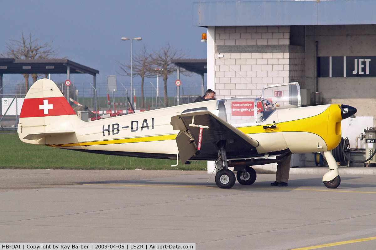 HB-DAI, 1955 Nord 1203 Norecrin II C/N 307, Preserved and airworthy owned by The Fliegermuseum Altenrhein being made ready for a local flight.