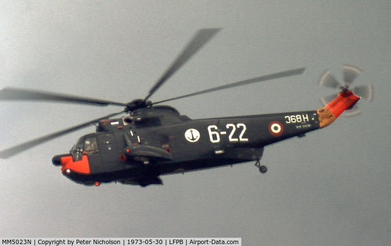 MM5023N, Agusta SH-3D Sea King C/N 6020, SH-3D Sea King of the Italian Navy at the 1973 Paris Airshow held at Le Bourget.