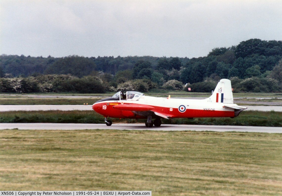 XN506, 1960 Hunting P-84 Jet Provost T.3A C/N PAC/W/11795, Jet Provost T.3A of 1 Flying Training School at Linton-on-Ouse in May 1991.
