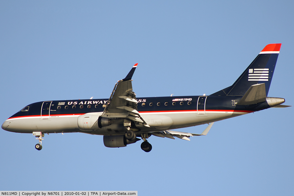 N811MD, 2004 Embraer 170SU (ERJ-170-100SU) C/N 17000028, US Airways Express