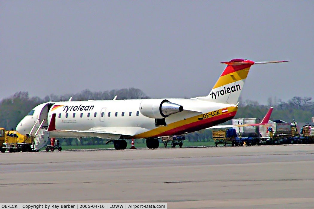OE-LCK, 1997 Canadair CRJ-200LR (CL-600-2B19) C/N 7148, Canadair CRJ- 200LR [7148] (Tyrolean Airways) Vienna~OE 16/04/2005.