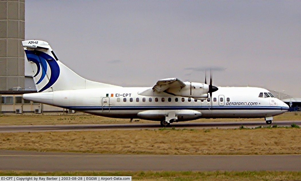 EI-CPT, 1990 ATR 42-312 C/N 191, Aerospatiale ATR-42-312 [191] (Aer Arann) Luton~G 28/08/2003. Seen taxiing out for departure at Luton.