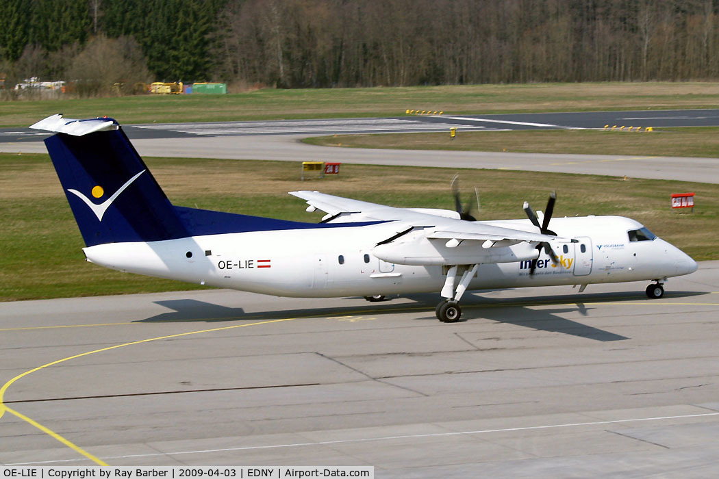 OE-LIE, 2000 De Havilland Canada DHC-8-315Q Dash 8 C/N 546, DHC-8Q-315 Dash 8 [546] (Intersky) Friedrichshafen~D 03/04/2009. Seen taxiing out for departure.