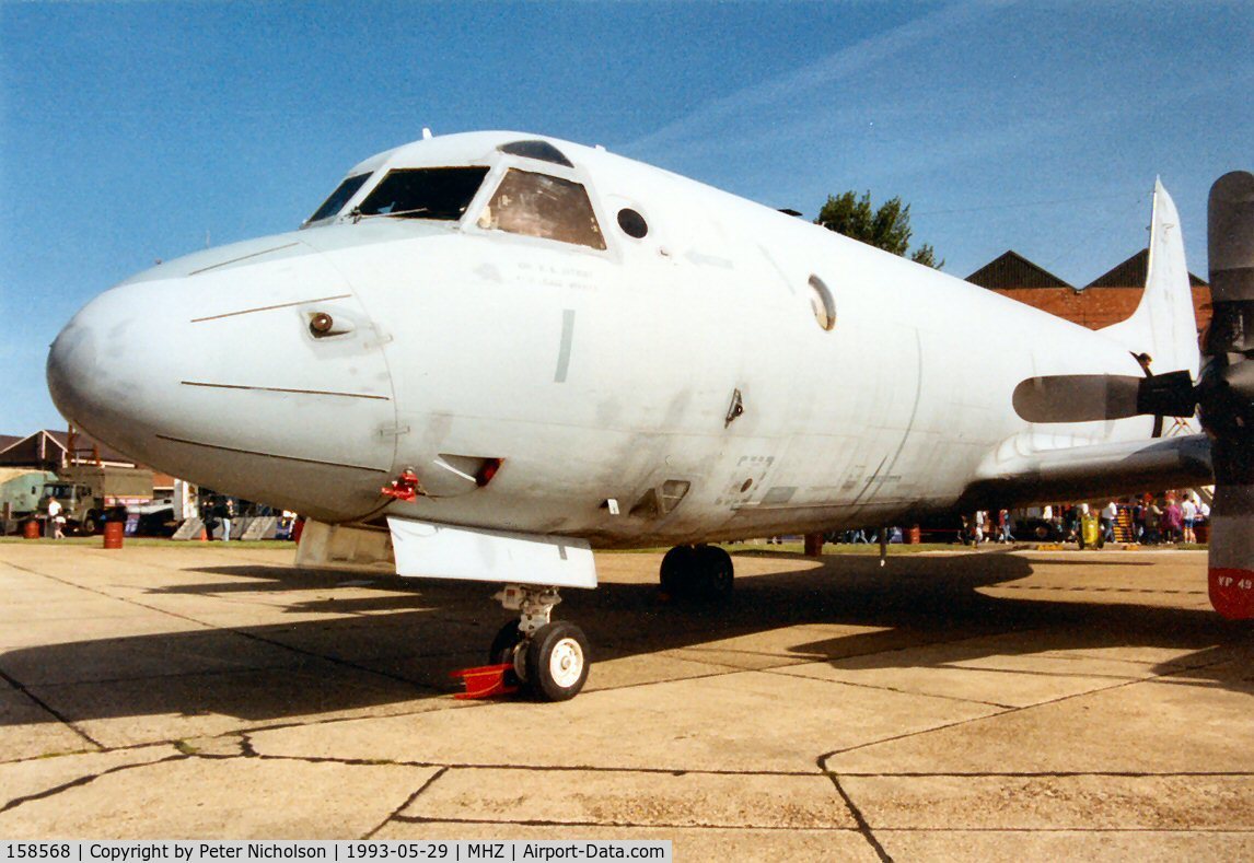 158568, Lockheed P-3C Orion C/N 285A-5577, P-3C Orion of Patrol Squadron VP-49 on display at the 1993 Mildenhall Air Fete.