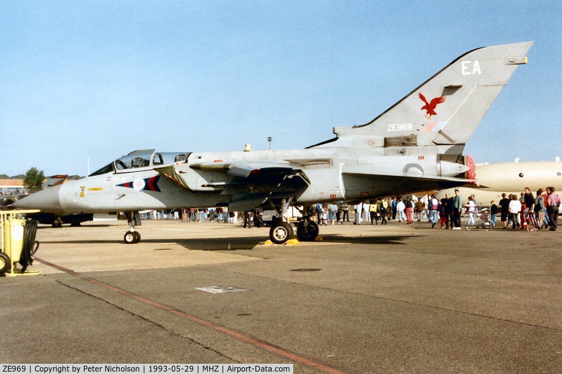 ZE969, 1990 Panavia Tornado F.3 C/N 3381/AS121/803, Tornado F.3 of 23 Squadron on display at the 1993 Mildenhall Air Fete.