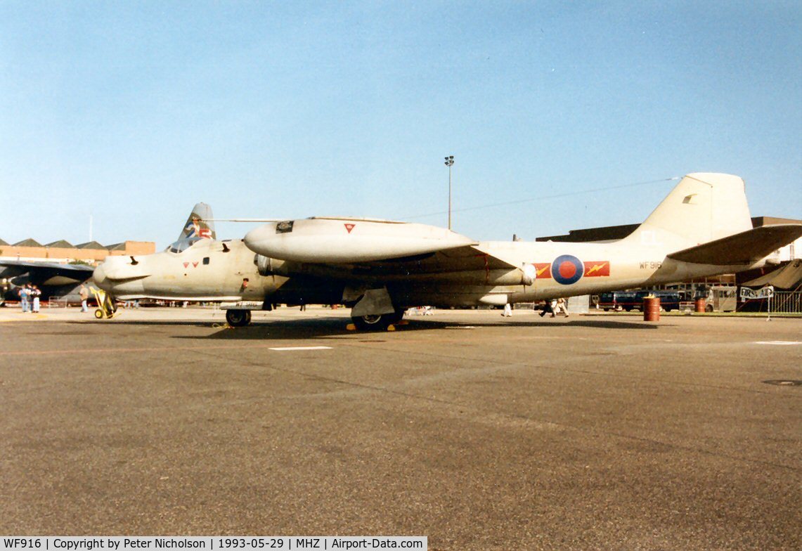 WF916, English Electric Canberra T.17 C/N EEP71103, Canberra T.17 of 360 Squadron on display at the 1993 Mildenhall Air Fete.