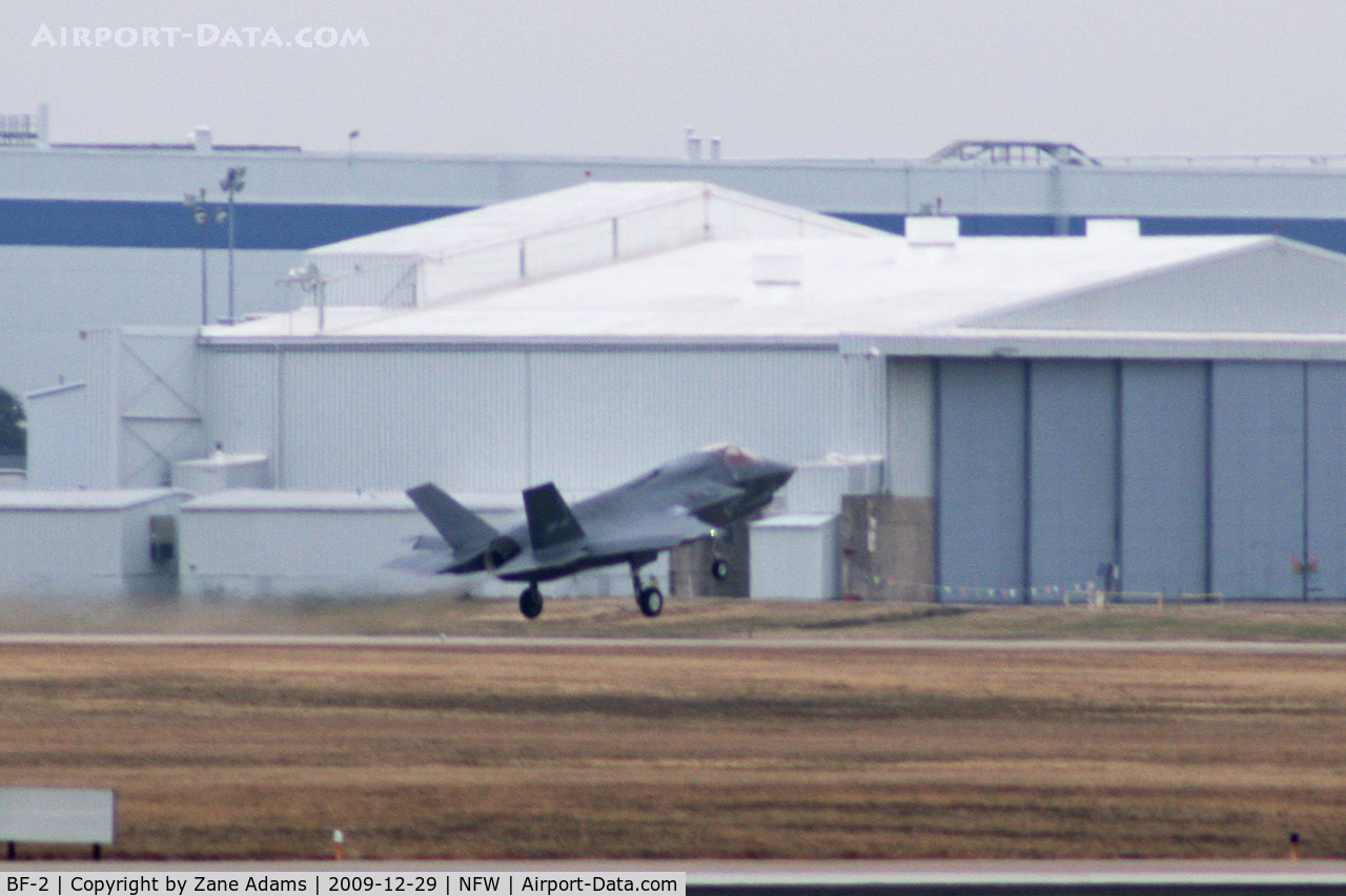 BF-2, 2009 Lockheed Martin F-35B Lightning II C/N BF-02, The second F-35B VTOL prototype departing NFW for a ferry flight to Pax River.