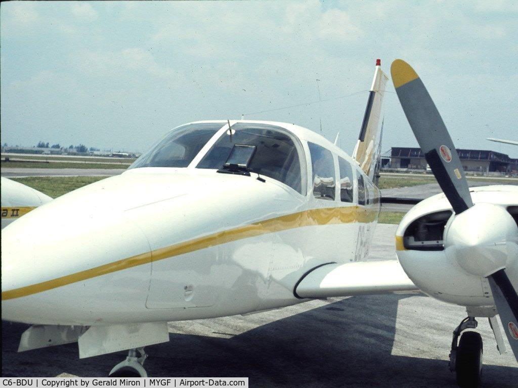 C6-BDU, 1976 Piper PA-34-200T C/N 347770004, original paint and scheme