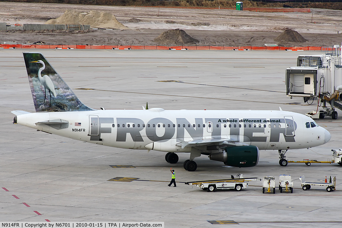 N914FR, 2002 Airbus A319-111 C/N 1841, Frontier