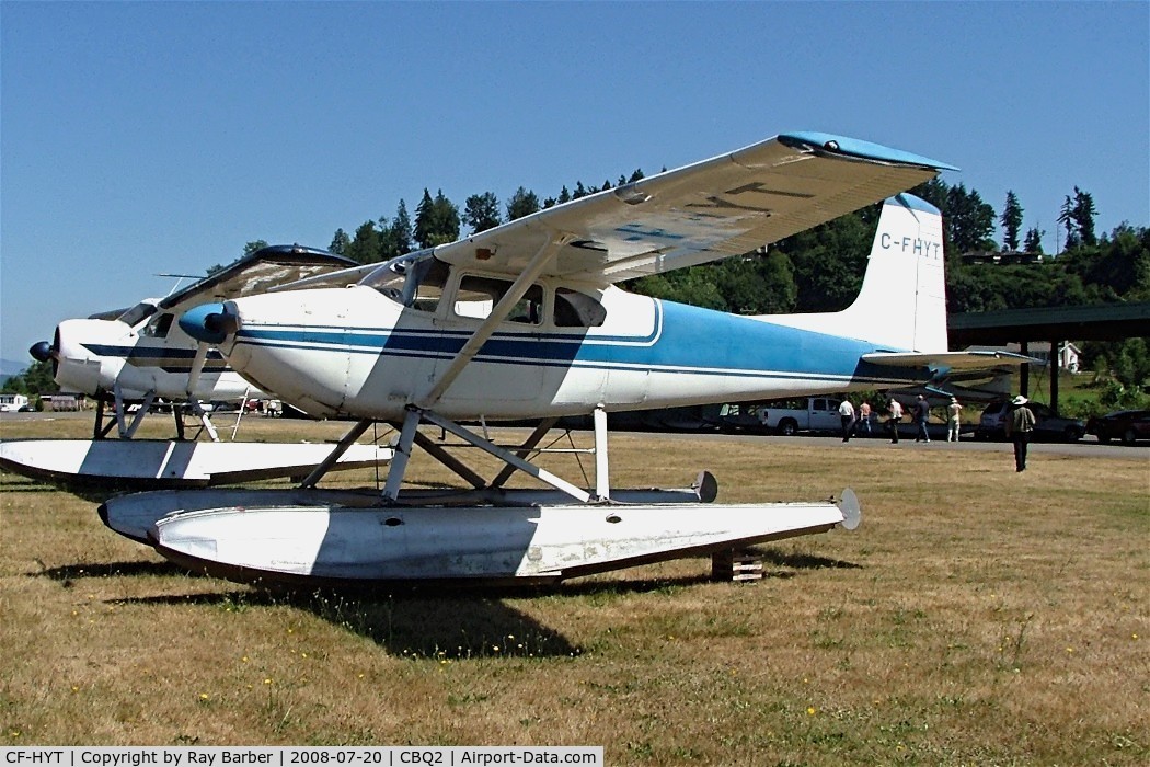 CF-HYT, 1955 Cessna 180 C/N 31730, Seen at its home base of Fort Langley. Although this is show here marked C-FHYT it is currently registered as CF-HYT