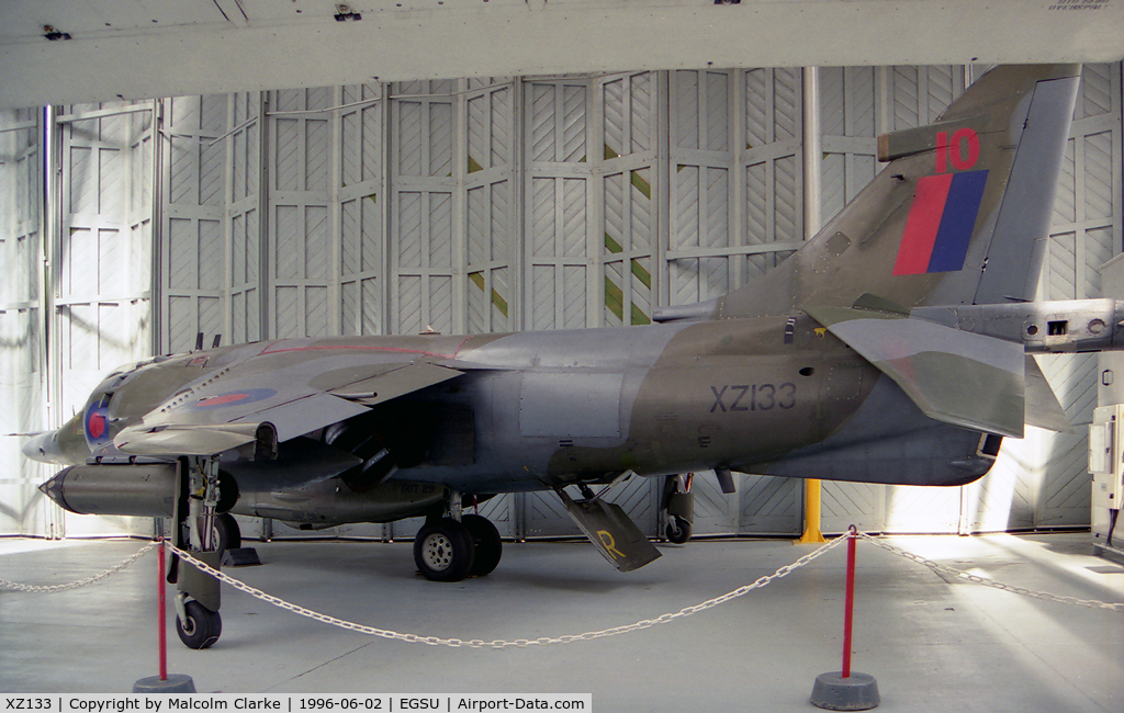 XZ133, 1976 Hawker Siddeley Harrier GR.3 C/N 712192, Hawker Siddeley Harrier GR3 at the Imperial War Museum, Duxford in 1996.