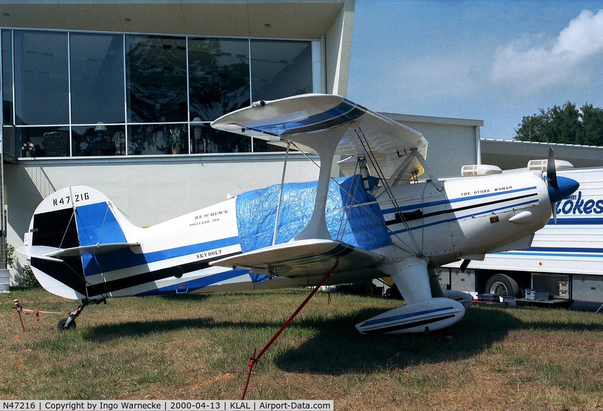 N47216, Steen Skybolt C/N S7264767, Steen Skybolt (Schenck) outside the ISAM (International Sport Aviation Museum) during Sun 'n Fun 2000, Lakeland FL