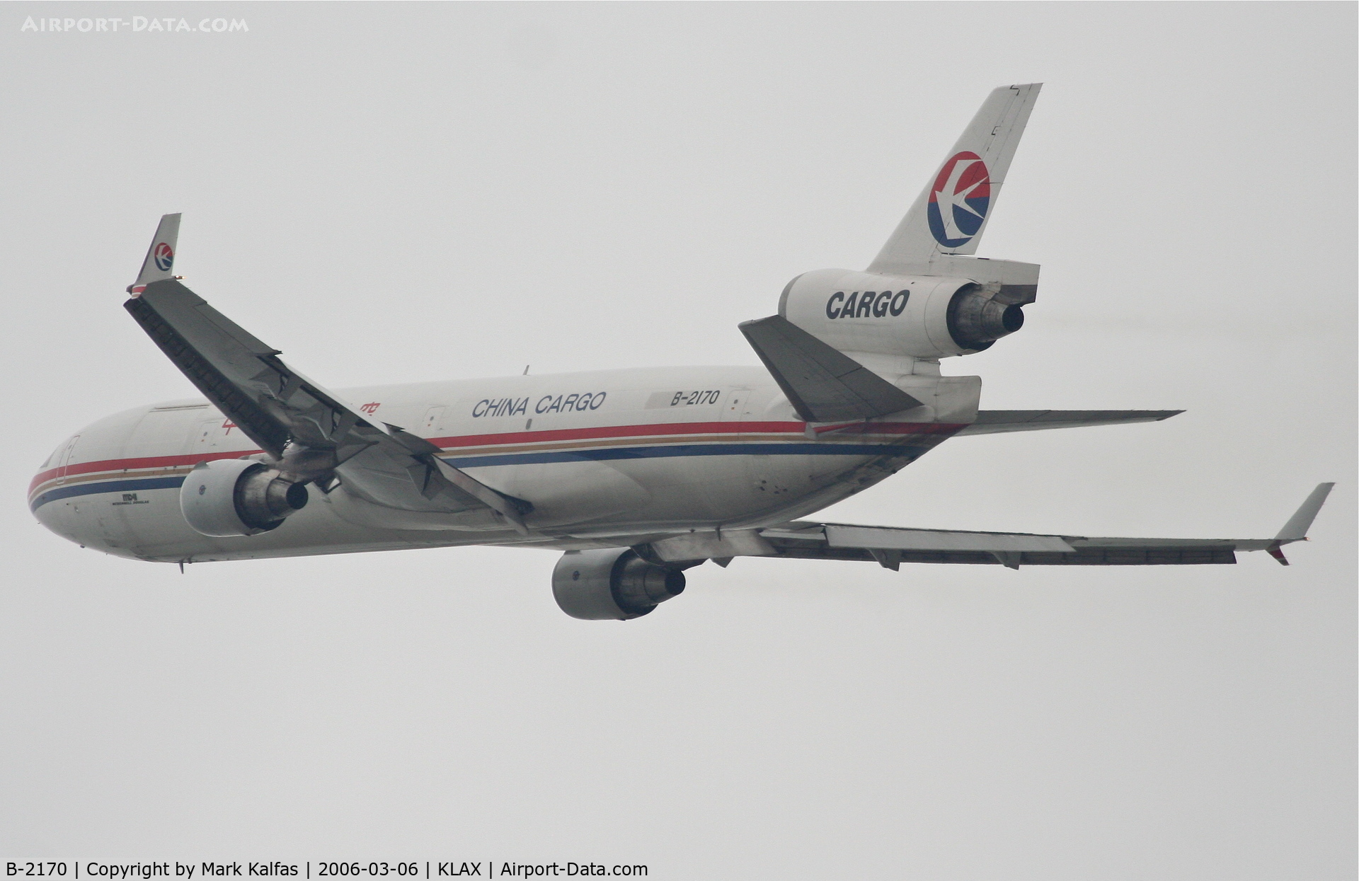 B-2170, 1991 McDonnell Douglas MD-11F C/N 48461, China Eastern Cargo MD-11F, 25R departure KLAX.