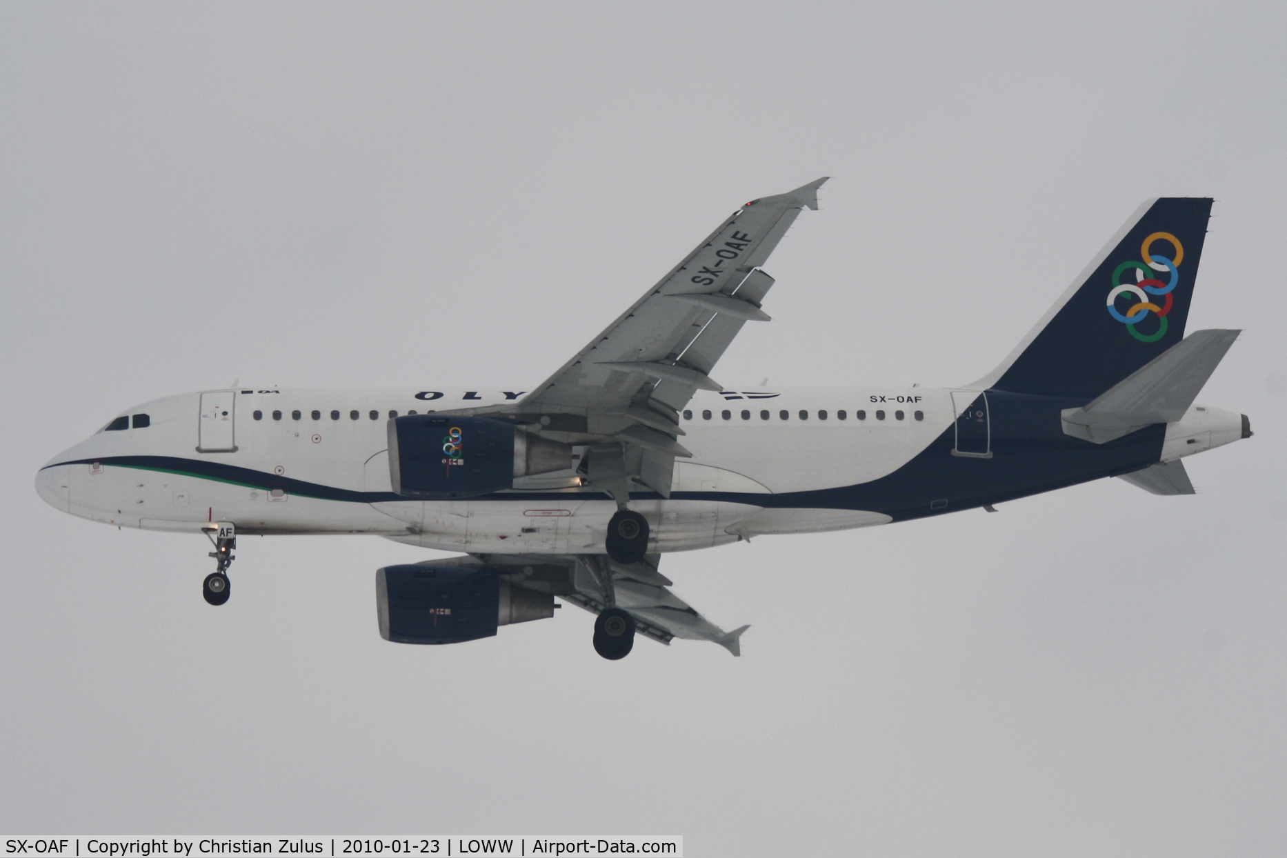 SX-OAF, 2009 Airbus A319-112 C/N 3895, Olympic