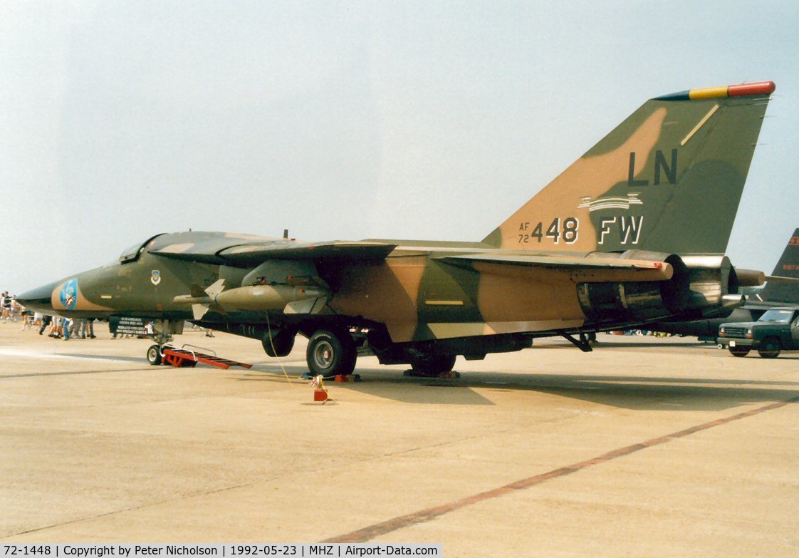 72-1448, 1972 General Dynamics F-111F Aardvark C/N E2-78, Another view of 