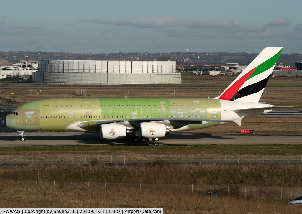 F-WWAG, 2010 Airbus A380-861 C/N 046, C/n 046 - For Emirates as A6-EDL